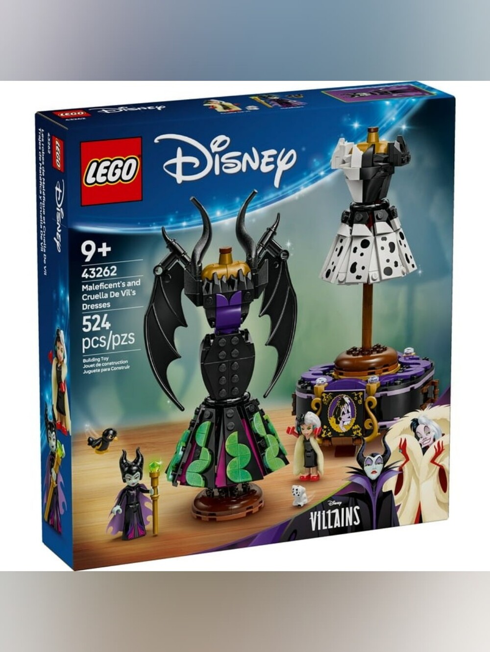 NIB LEGO Disney Villains Maleficent & Cruella De Vil’s Dresses 43262 (524 Pcs)